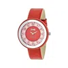 CRAYO CRAYO CELEBRATION RED AND PINK DIAL RED LEATHER WATCH CRACR3408