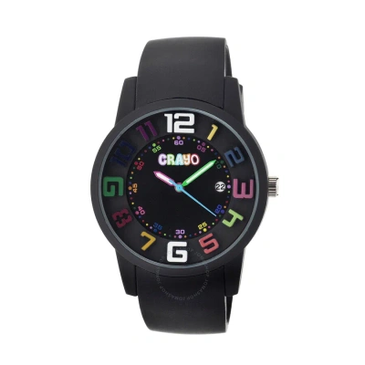 Crayo Festival Black Dial Black Silicone Unisex Watch Cr2006