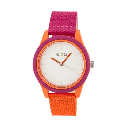 Crayo Pleasant Silver Dial Watch Cracr3902 In Pink/orange/two Tone/silver Tone
