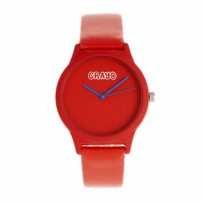 Crayo Splat Quartz Red Dial Watch Cracr5303 In Red   / Blue