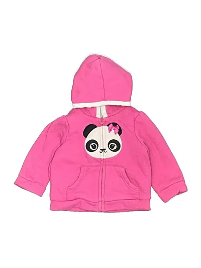 Pre-owned Crazy 8 Kids' Zip Up Hoodie In Pink