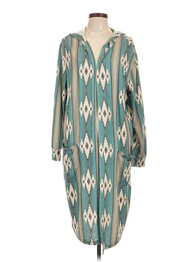 Pre-owned Crazy Train Poncho In Blue