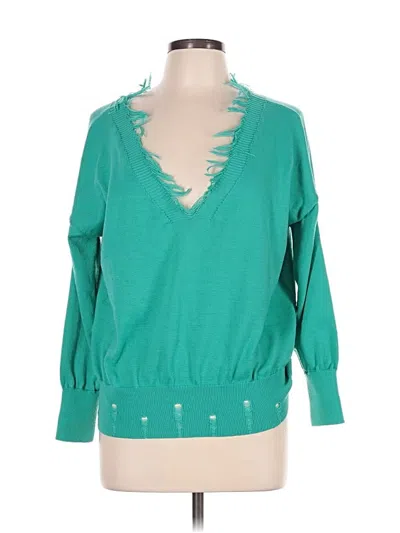 Pre-owned Crazy Train Pullover Sweater In Teal