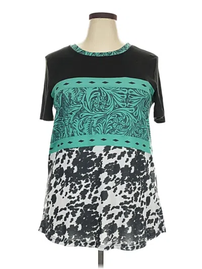 Pre-owned Crazy Train Short Sleeve T-shirt In Teal