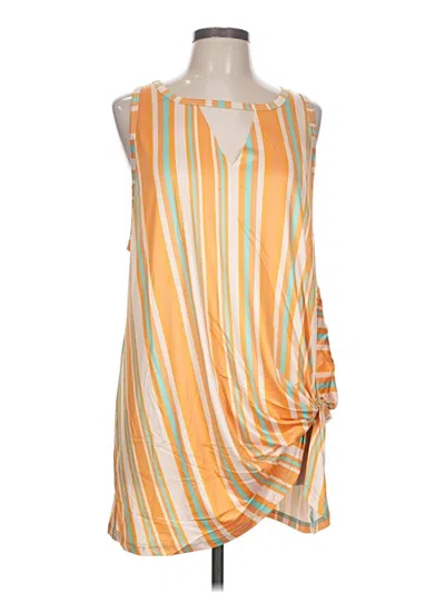 Pre-owned Crazy Train Sleeveless Blouse In Orange