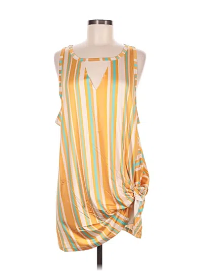 Pre-owned Crazy Train Sleeveless Blouse In Yellow
