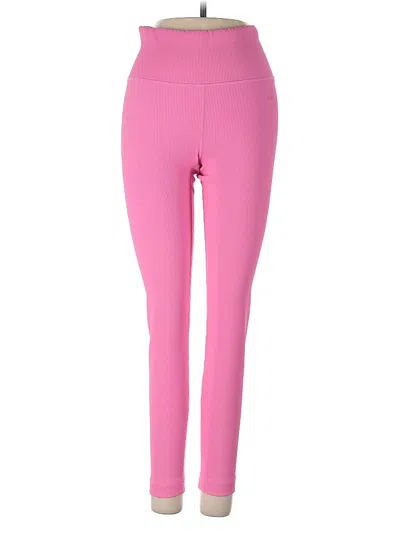 Pre-owned Cream Yoga Active Pants In Pink