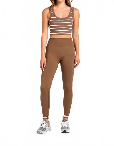 Cream Yoga Elly Seamless Leggings In Latte In Multi