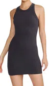 Cream Yoga Emma Tank Dress In Faded Black In Black