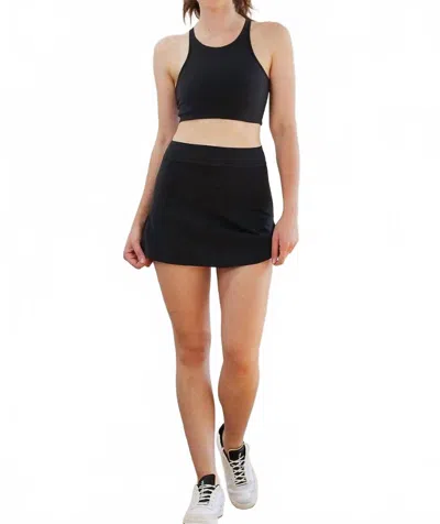 Cream Yoga Evelyn Skort In Black