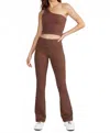 Cream Yoga Grace Flare Leggings In Mocha In Brown