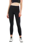 Cream Yoga Jenn Cropped Leggings In Black In Black
