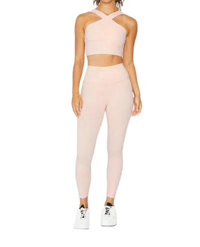 Cream Yoga Jenn 7/8 Length Legging In Powder Pink