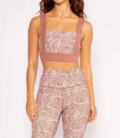 Cream Yoga Juliet Bra In Ditsy Rose