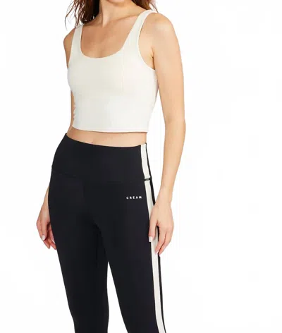 Cream Yoga Women's Ali Bra Tank Top In Cream In White