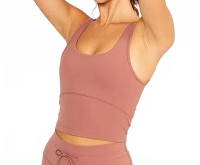 Cream Yoga Women's Ali Bra Tank Top In Rosewood In Pink