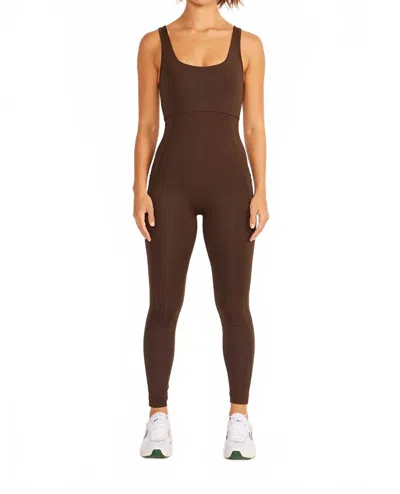 Cream Yoga Women's Heather Jumpsuit In Chocolate In Gold