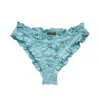 Crease Women's Silk Scalloped Briefs - Blue In Blue