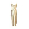 Crease Women's Gold Joanie Classic Bias Cut Slip - Champagne In Gold