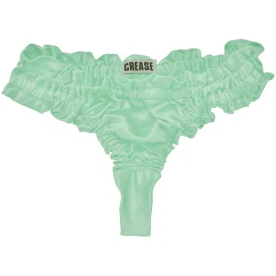 Crease Women's Green Mint Scalloped Thong