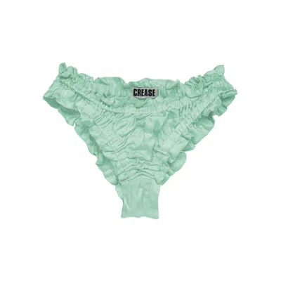 Crease Women's Green Silk Scalloped Panties - Mint