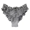 Crease Women's Grey Sheer Silk Scalloped Briefs - Lavender In Grey