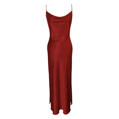 Crease Women's Joanie Classic Bias Cut Slip - Deep Red