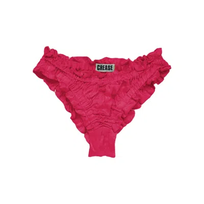 Crease Women's Pink / Purple Fuchsia Scalloped Panties In Pink/purple