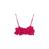 Crease Women's Pink / Purple Silk Scalloped Bandeau Bra - Fuchsia In Pink/purple