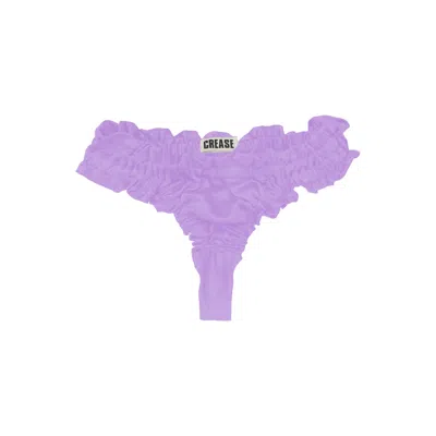 Crease Women's Pink / Purple Purple Scalloped Thong In Pink/purple