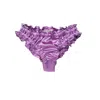 Crease Women's Pink / Purple Silk Scalloped Briefs - Pink & Purple In Pink/purple