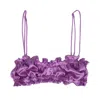 Crease Women's Pink / Purple Silk Scalloped Bandeau Bra - Pink & Purple In Pink/purple