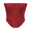 Crease Women's Red Cherry Corset In Red
