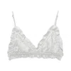 Crease Women's Silk Scalloped Triangle Bra - White In White