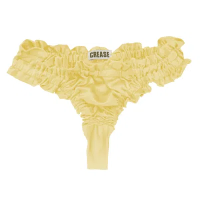 Crease Women's Yellow / Orange Yellow Scalloped Thong In Yellow/orange