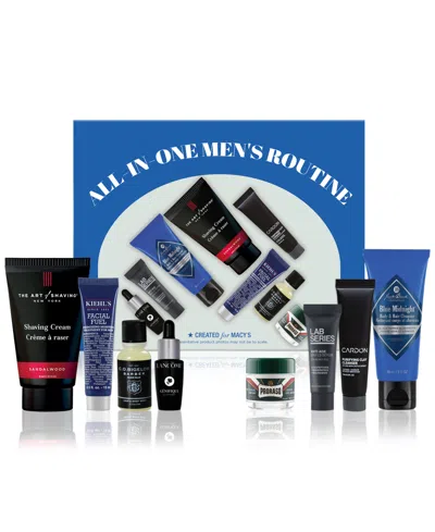 Created For Macy's 8-pc. All-in-one Men's Routine Skincare Set, Exclusively At Macy's In Green