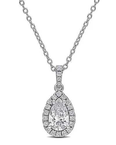 Created Forever 0.80 Ct. Tw. Lab-grown Diamond Silver Pendant In Metallic