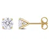 Created Forever 1 1 / 2 Ct Tw Lab Grown Diamond Stud Earrings 14k Yellow Gold (certified) In Gold
