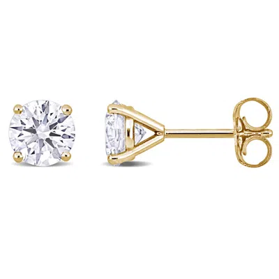 Created Forever 1 1 / 2 Ct Tw Lab Grown Diamond Stud Earrings 14k Yellow Gold (certified)
