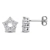 Created Forever 1 1/10 Ct Lab Grown Diamond Tw Fashion Post Earrings Silver In Metallic
