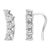 Created Forever 1 1/3 Ct Lab Grown Diamond Tw Charm Earrings Silver In Metallic