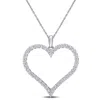 Created Forever 1 1/4 Ct Tw Lab Created Diamond Heart Necklace In 14k White Gold In White