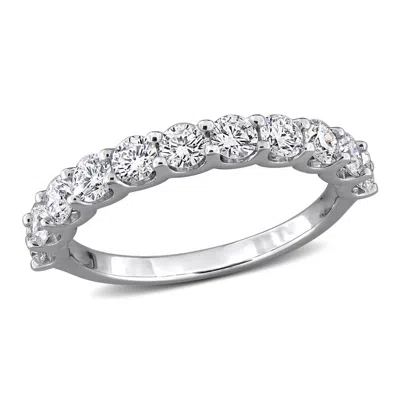 Created Forever 1 1/5ct Tw Diamond Anniversary Band In Sterling Silver In ["white"]