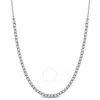 Created Forever 1 1/5ct Tw Lab-grown Diamond Semi-tennis Necklace In 14k White Gold - 17 In In White