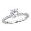 Created Forever 1 1/6ct Tdw Lab-created Diamond  Engagement Ring In 14k White Gold In White