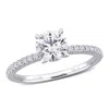 Created Forever 1 1/6ct Tw Lab-grown Diamond Solitaire Engagement Ring In 14k White Gold In White