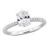 Created Forever 1 1/6ct Tw Oval Lab-grown Diamond Solitaire Engagement Ring In 14k White Gold In White