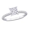 Created Forever 1 1/6ct Tw Princess Lab-grown Diamond Solitaire Engagement Ring In 14k White Gold In Silver