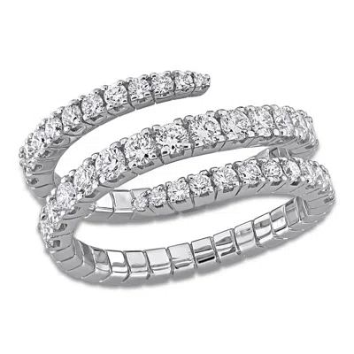 Created Forever 1 1/7ct Tw Lab Grown Diamond Coil Ring In 14k White Gold In ["white"]