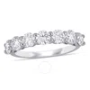 CREATED FOREVER CREATED FOREVER 1 3/4 CT TW LAB CREATED DIAMOND SEMI-ETERNITY ANNIVERSARY BAND IN 14K WHITE GOLD